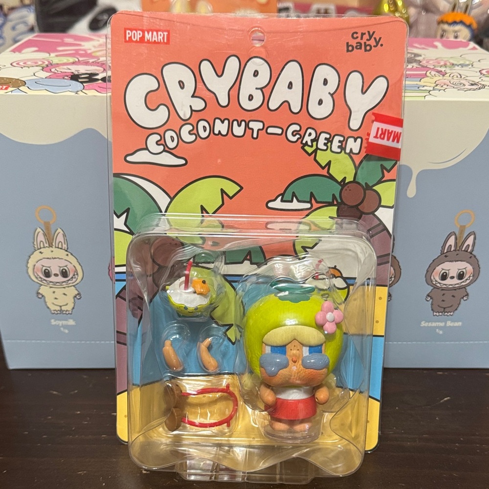 Crybaby Coconut hang card-green